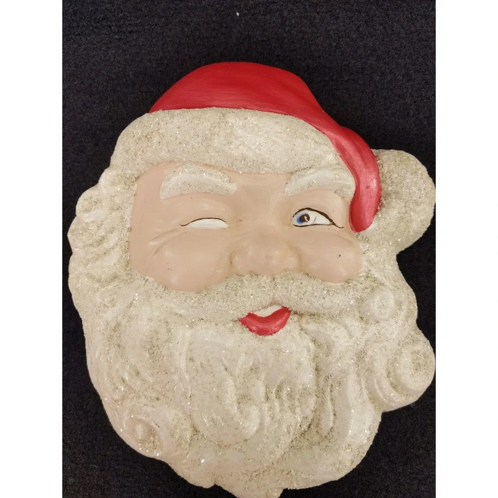 Vintage Santa Claus Face Wall Plaque‎ 8